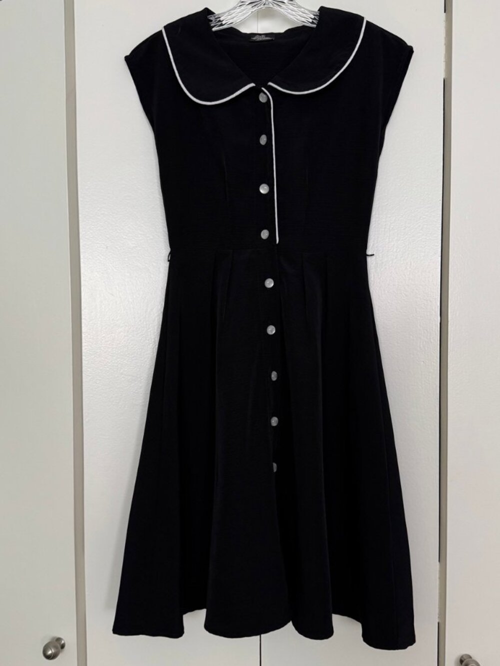 RockSteady Black Dress with White Trim